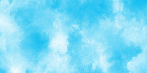 Fototapeta na wymiar Blue cloud texture with soft tiny stains, sky blue cloud foggy fume on blue sky, Sky pattern with watercolor splashes,abstract painted white clouds with pastel blue sky.
