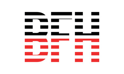 BFH three initial letter iconic line negative space minimal logo design vector template. monogram, abstract, wordmark, business, typography, minimalist, brand, company, flat, modern, unique, simple