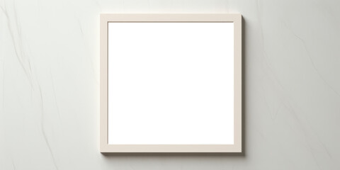 In a minimalist setup, a transparent square mockup frame in PNG format provides a clean and modern template for showcasing artwork with clarity. Photorealistic illustration