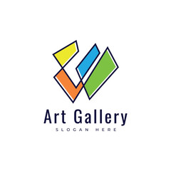 art gallery modern logo design graphic vector