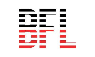 BFL three initial letter iconic line negative space minimal logo design vector template. monogram, abstract, wordmark, business, typography, minimalist, brand, company, flat, modern, unique, simple