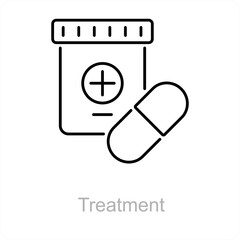 Treatment and dose icon concept