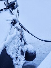 Boat in winter