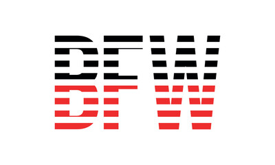 BFW three initial letter iconic line negative space minimal logo design vector template. monogram, abstract, wordmark, business, typography, minimalist, brand, company, flat, modern, unique, simple