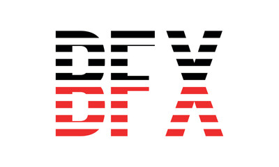 BFX three initial letter iconic line negative space minimal logo design vector template. monogram, abstract, wordmark, business, typography, minimalist, brand, company, flat, modern, unique, simple