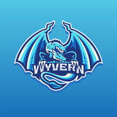illustration of cartoon wyvern mascot