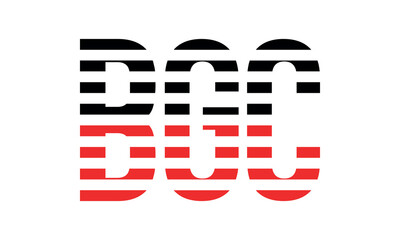 BGC three initial letter iconic line negative space minimal logo design vector template. monogram, abstract, wordmark, business, typography, minimalist, brand, company, flat, modern, unique, simple