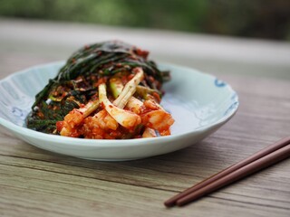 한국 전통음식 파 김치
