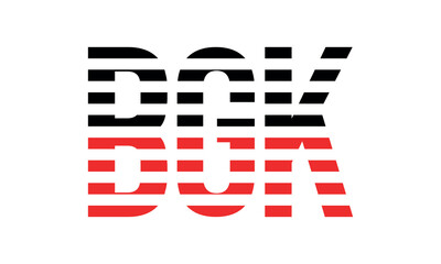 BGK three initial letter iconic line negative space minimal logo design vector template. monogram, abstract, wordmark, business, typography, minimalist, brand, company, flat, modern, unique, simple