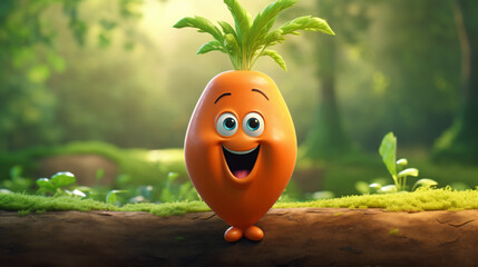 Cute Cartoon carrot Character