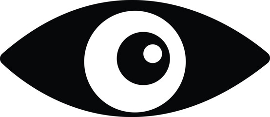 Eye icon. Eyesight symbol. Retina scan eye icons. Simple eyes . Eye silhouette, Eye icon sign flat, vision icon, Eyesight pictogram in flat style. isolated on transparent background, used for mobile,