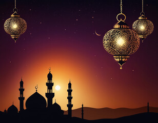 Flat design ramadan kareem background