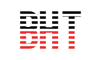 BHT three initial letter iconic line negative space minimal logo design vector template. monogram, abstract, wordmark, business, typography, minimalist, brand, company, flat, modern, unique, simple