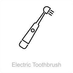 Electric Toothbrush and dental icon concept