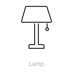 Lamp and light icon concept 