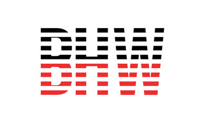 BHW three initial letter iconic line negative space minimal logo design vector template. monogram, abstract, wordmark, business, typography, minimalist, brand, company, flat, modern, unique, simple