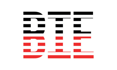 BIE three initial letter iconic line negative space minimal logo design vector template. monogram, abstract, wordmark, business, typography, minimalist, brand, company, flat, modern, unique, simple