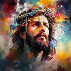 Selbstklebende Fototapeten portrait of a Jesus © Business Pics