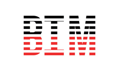 BIM three initial letter iconic line negative space minimal logo design vector template. monogram, abstract, wordmark, business, typography, minimalist, brand, company, flat, modern, unique, simple