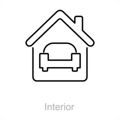Interior and room icon concept