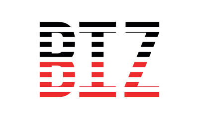 BIZ three initial letter iconic line negative space minimal logo design vector template. monogram, abstract, wordmark, business, typography, minimalist, brand, company, flat, modern, unique, simple