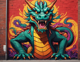 Chinese dragon on the street