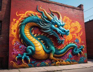 Chinese dragon on the street