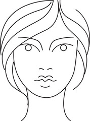 Face Woman icon line