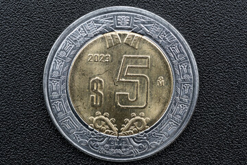 Moneda de 5 pesos mexicana 2023 