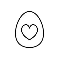 Egg love outline icons, minimalist vector illustration ,simple transparent graphic element .Isolated on white background