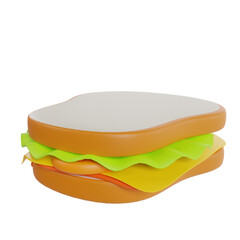 Breakfast food 3d icon clipart