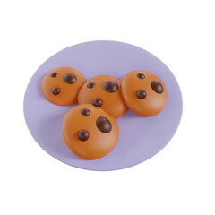 Breakfast food 3d icon clipart