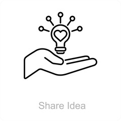 Share Idea and idea icon concept 