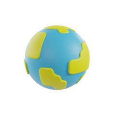 Travel holiday 3d icon render