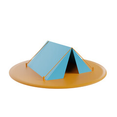 Travel holiday 3d icon render