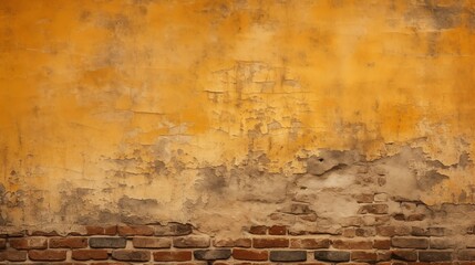 Image of an old yellow brick wall.