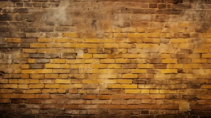 Photo sur Plexiglas Mur de briques Image of an old yellow brick wall.