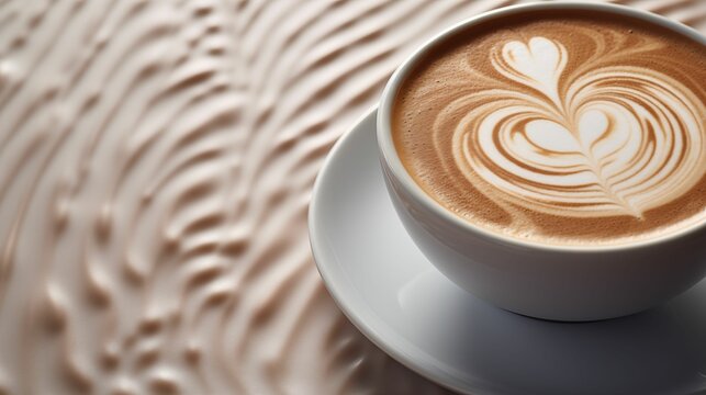 Image of a freshly poured cappuccino.