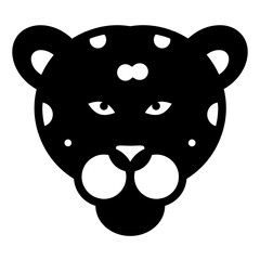 Cheetah Glyph Icon Design Vector