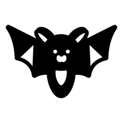 Bat Glyph Icon Design Vector