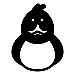Duck Glyph Icon Design Vector