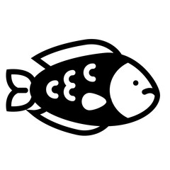 Fish Glyph Icon Design Vector