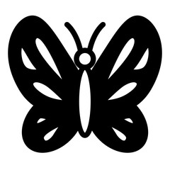 Butterfly Glyph Icon Design Vector