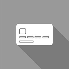 Bank card credit or debit finance icon. Vector illustration.