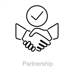 Partnership and deal icon concept 