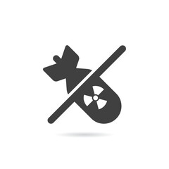 Vector Isolated No Nuclear Bomb Icon