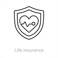 Life Insurance and protection icon concept 