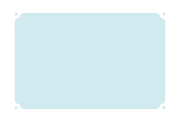 Fototapeta premium シンプルな水色のフレームイラスト