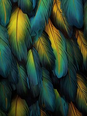 Fototapeta premium Bird Feathers: Exquisite Patterns Revealed for Ornithology Aficionados