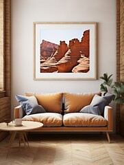 Southwestern Canyon Views: Captivating Wall Prints in Lively Southwest Style